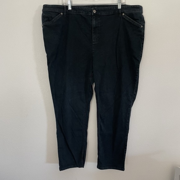 J Jill Plus Size 22 Tried And True Fit Stretch Elastic Waist Jeans Dark Wash EUC - Picture 1 of 7